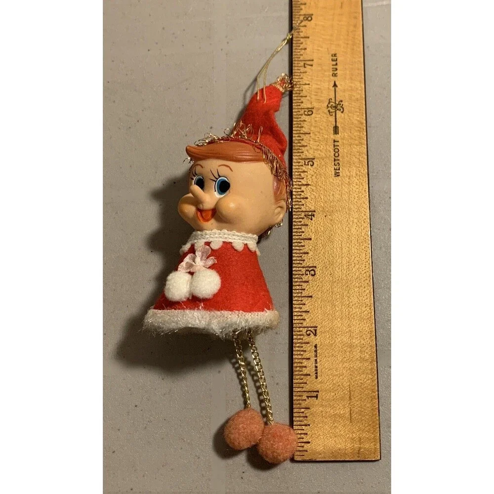 Vintage Japan Elf Pixie Christmas Ornament